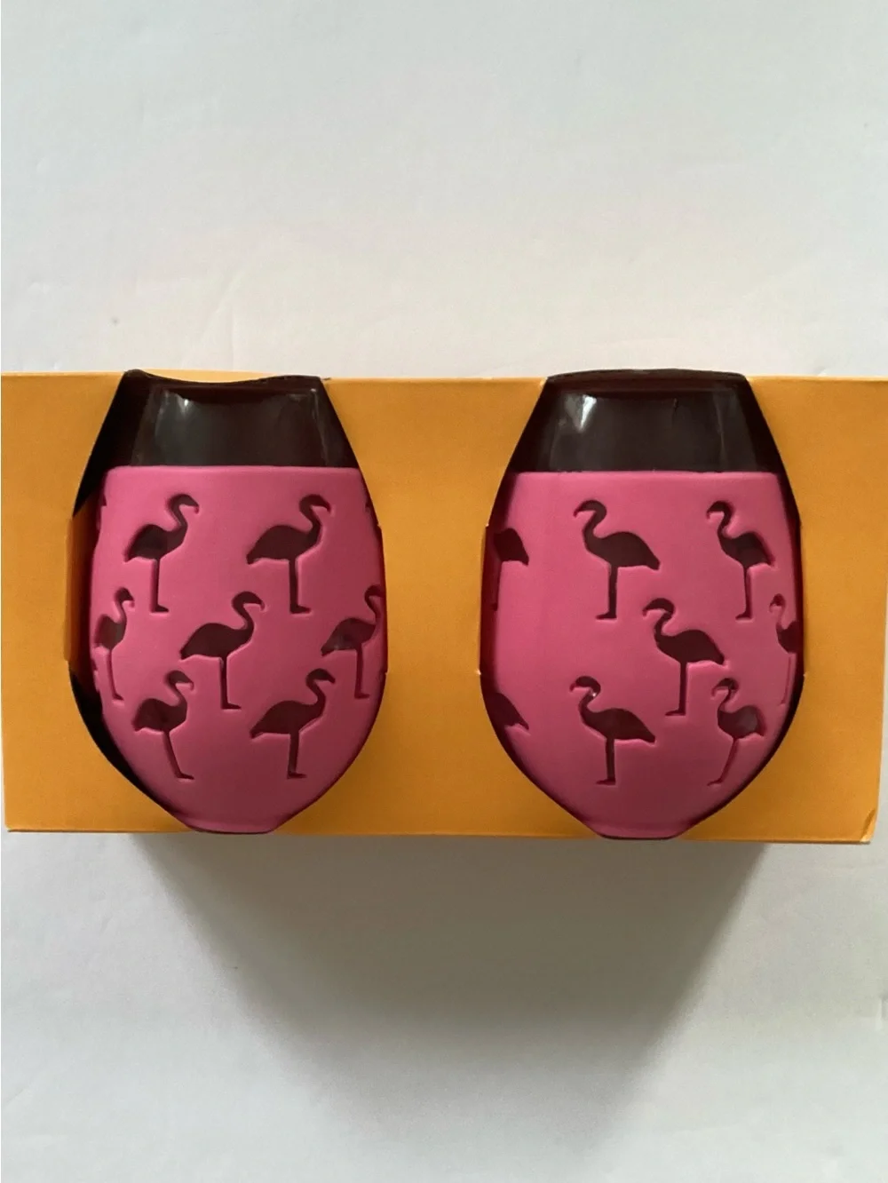 Pink Flamingo Wine Glasses - Set of 2 NWOT